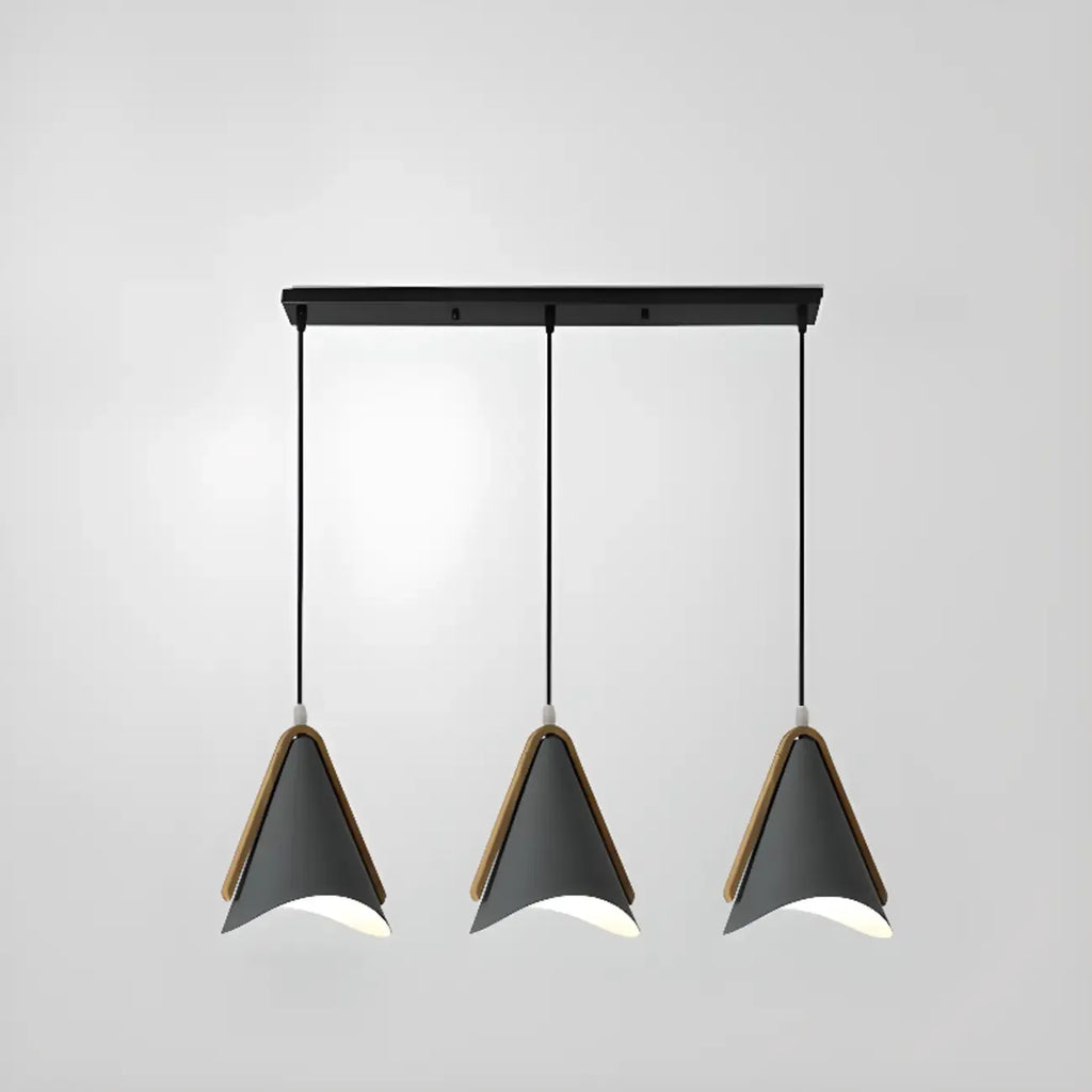 Modern Black Metal Rhombus Island Pendant Light for Kitchen
