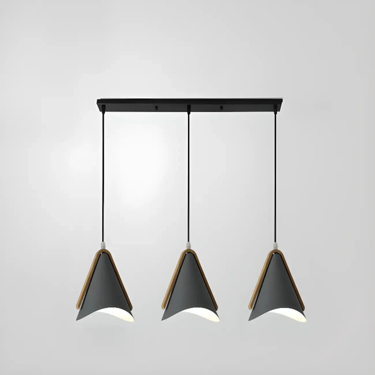 Modern Black Metal Rhombus Island Pendant Light for Kitchen