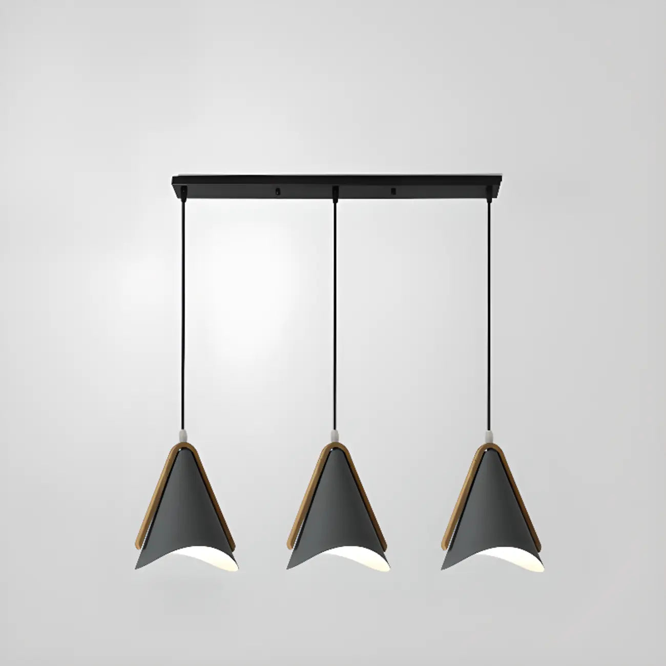Modern Black Metal Rhombus Island Pendant Light for Kitchen