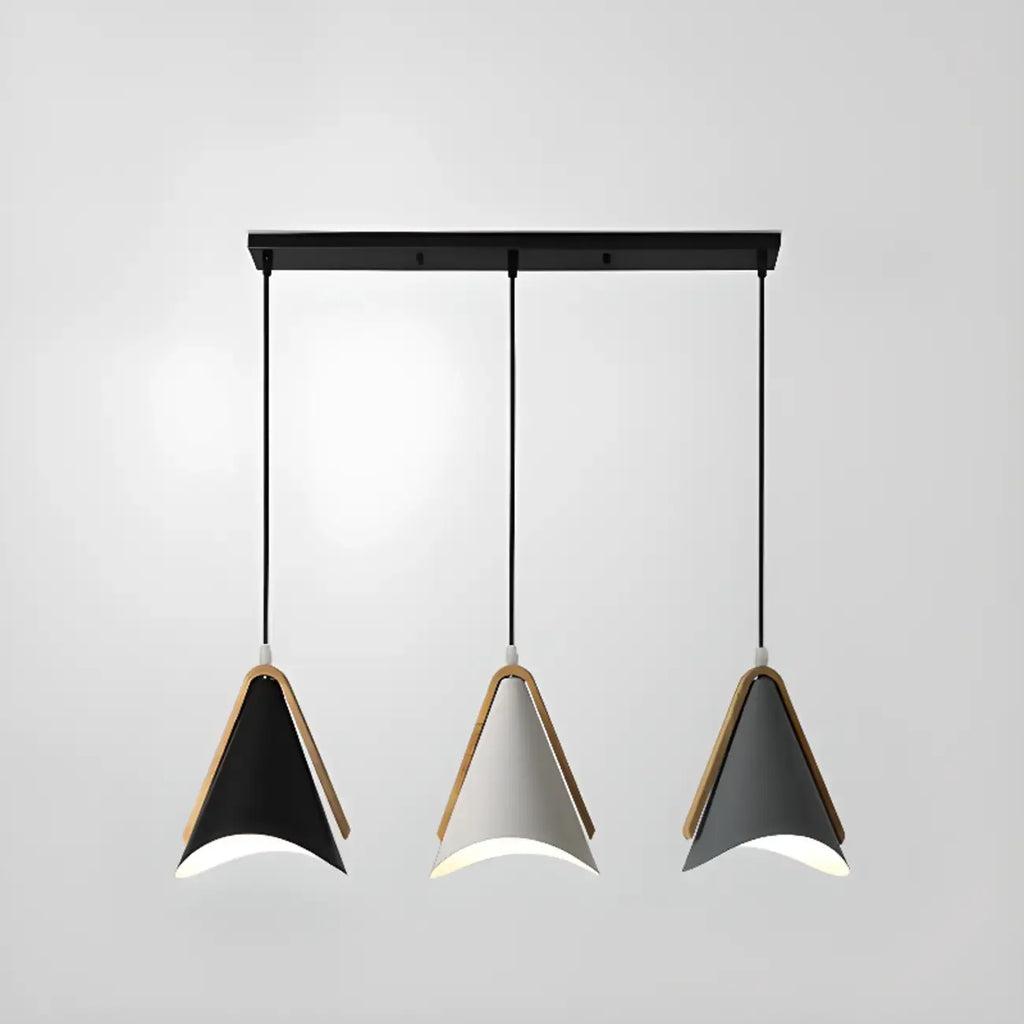 Modern Black Metal Rhombus Island Pendant Light for Kitchen