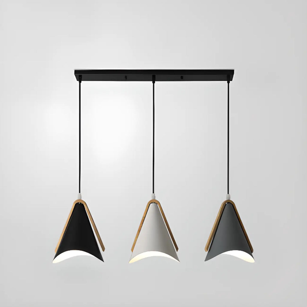 Modern Black Metal Rhombus Island Pendant Light for Kitchen