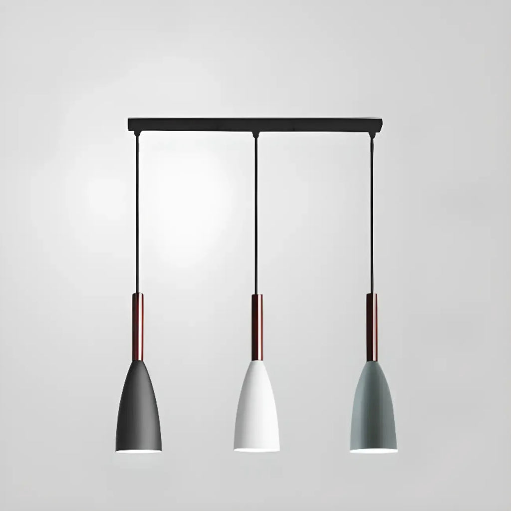 Modern Black Metal Rhombus Island Pendant Light for Kitchen