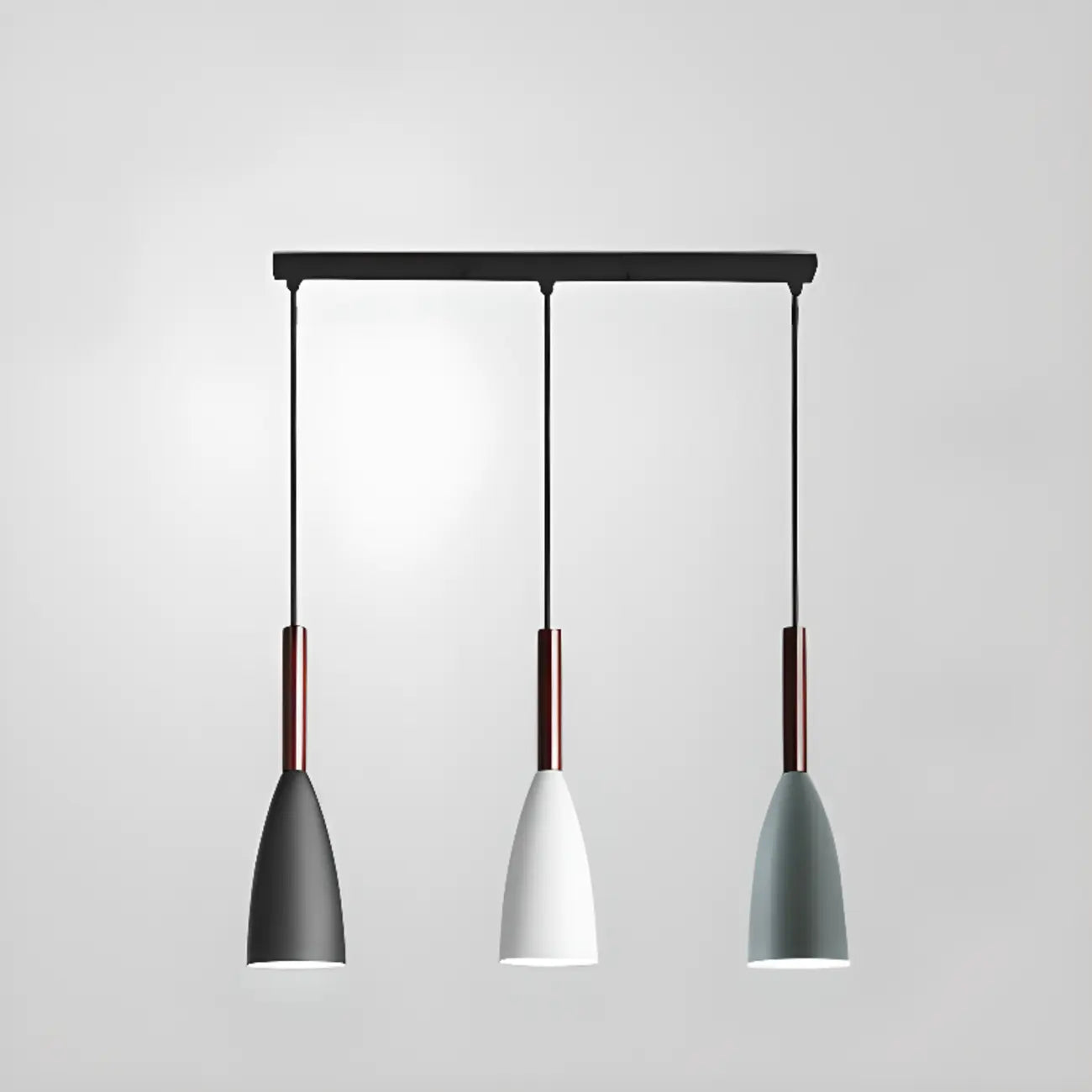 Modern Black Metal Rhombus Island Pendant Light for Kitchen