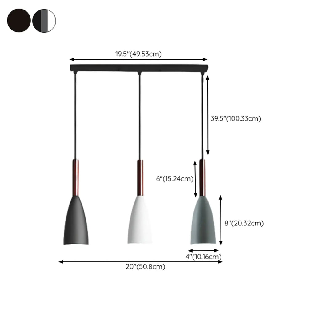 Modern Black Metal Rhombus Island Pendant Light for Kitchen