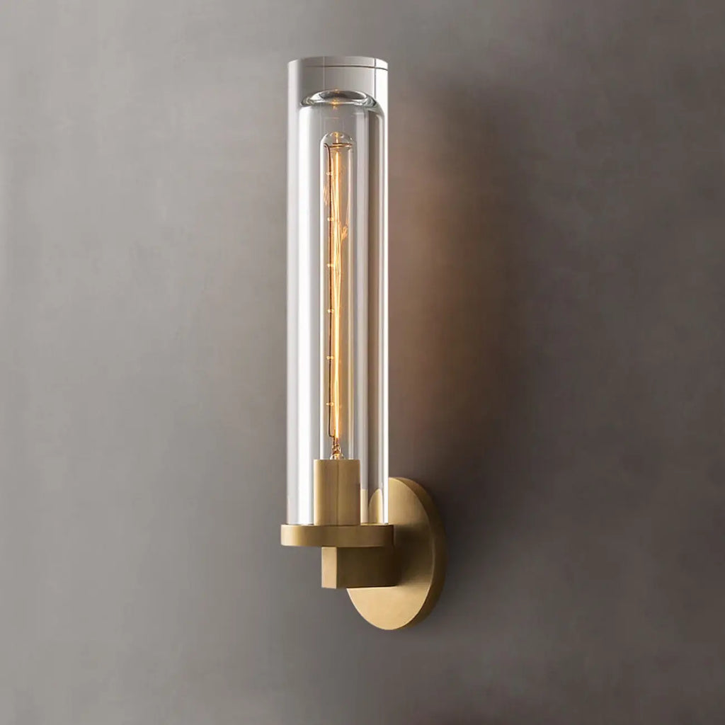 Mini Metal Crystal Cylinder Modern Wall Sconce Light
