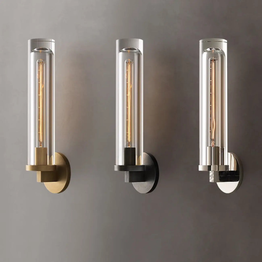 Mini Metal Crystal Cylinder Modern Wall Sconce Light