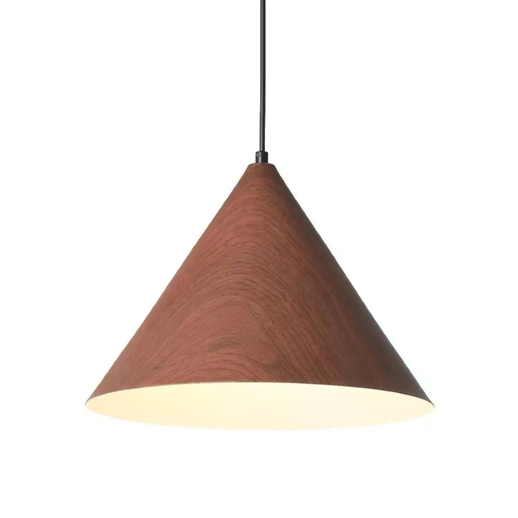 Modern Wood Color Cone Metal Island Pendant Light for Kitchen