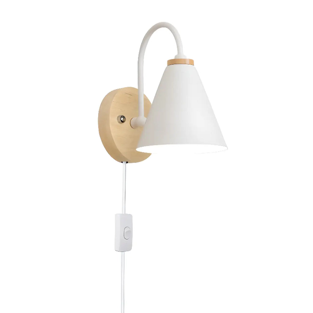 Modern Minimalist Plug-In Wall Sconce for Bedroom Reading