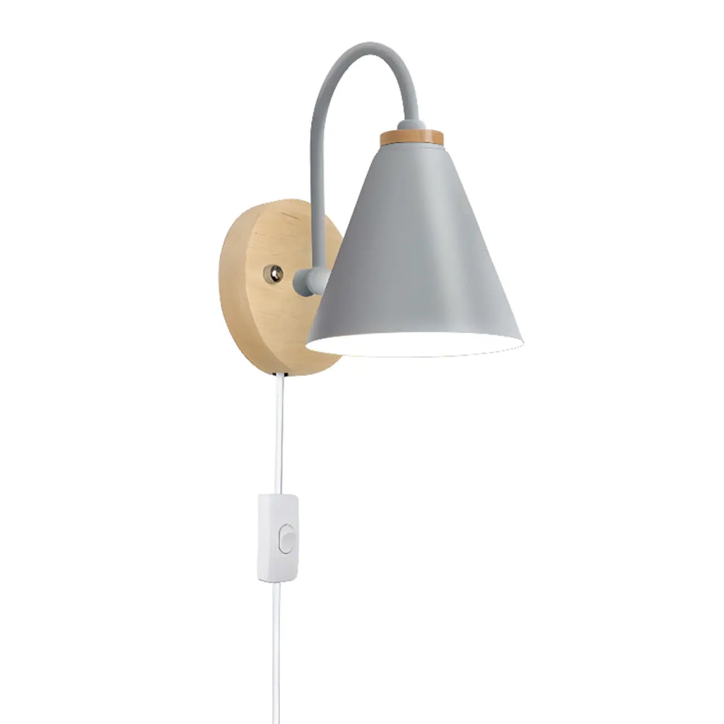 Modern Minimalist Plug-In Wall Sconce for Bedroom Reading