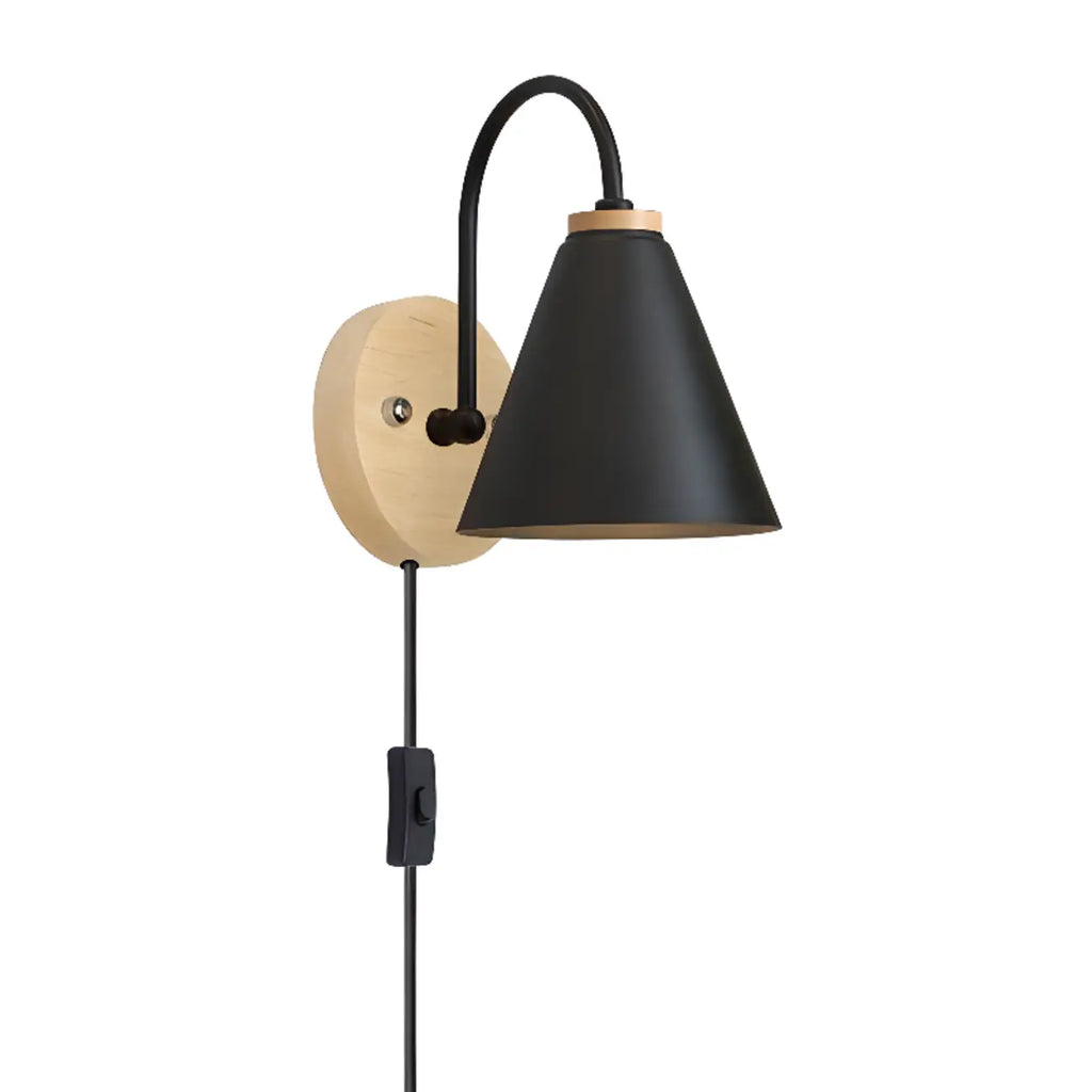 Modern Minimalist Plug-In Wall Sconce for Bedroom Reading