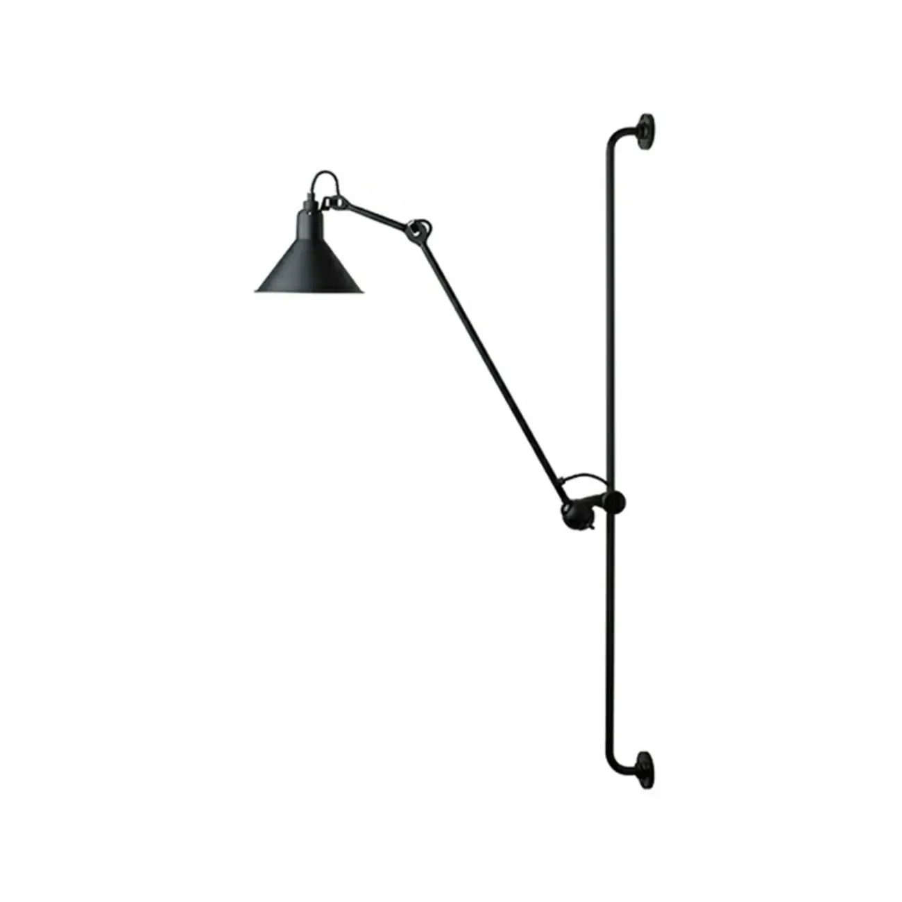 Industrial Cone-Shaped Swing Arm Wall Light for Bedroom