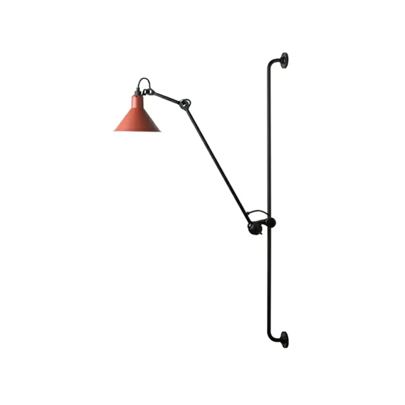 Industrial Cone-Shaped Swing Arm Wall Light for Bedroom