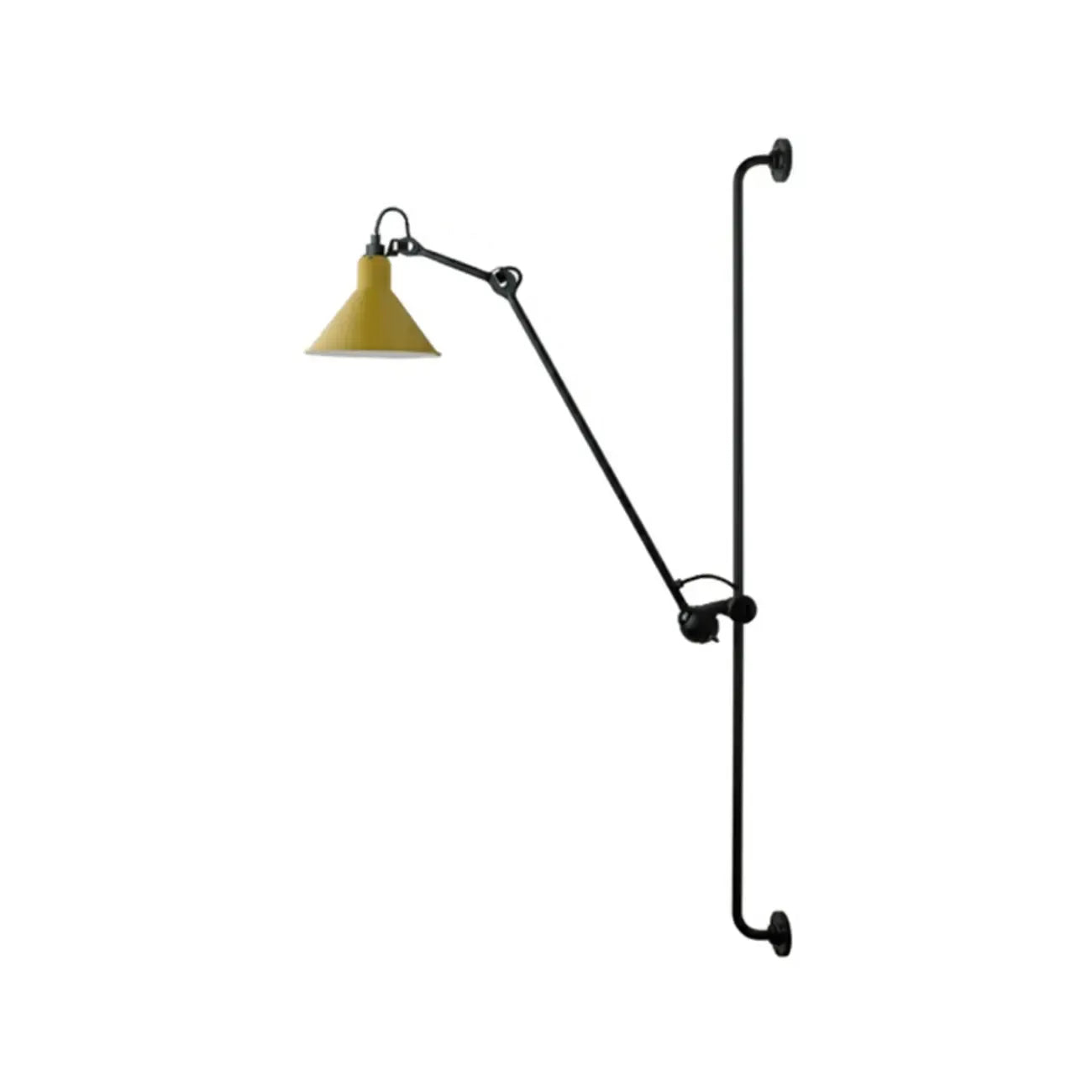 Industrial Cone-Shaped Swing Arm Wall Light for Bedroom