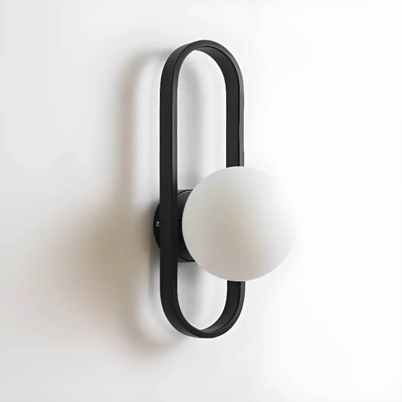 Artistic Brass Wall Sconce with Glass Orb for Living Room