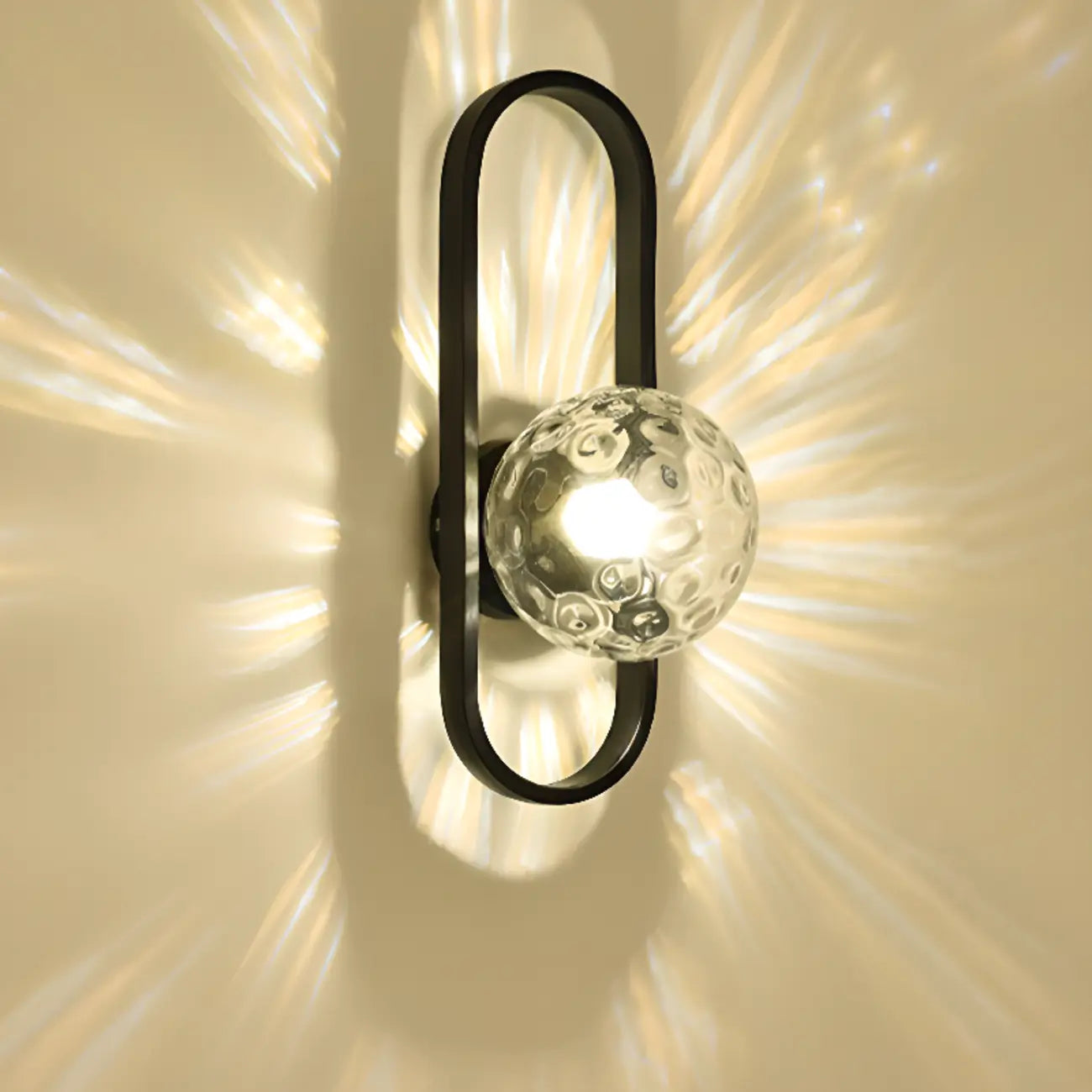 Artistic Brass Wall Sconce with Glass Orb for Living Room
