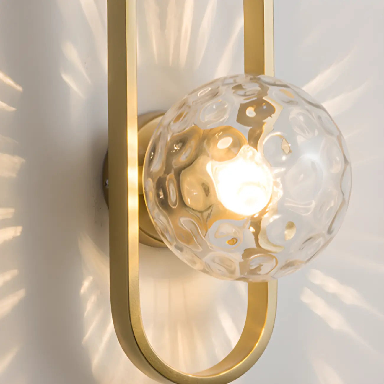 Artistic Brass Wall Sconce with Glass Orb for Living Room