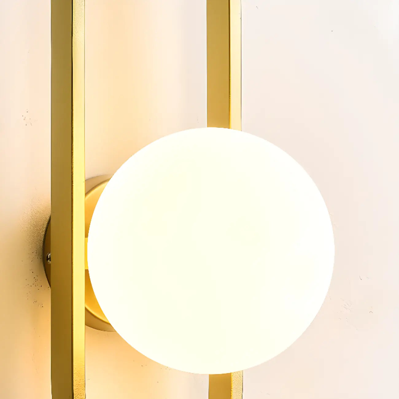 Artistic Brass Wall Sconce with Glass Orb for Living Room