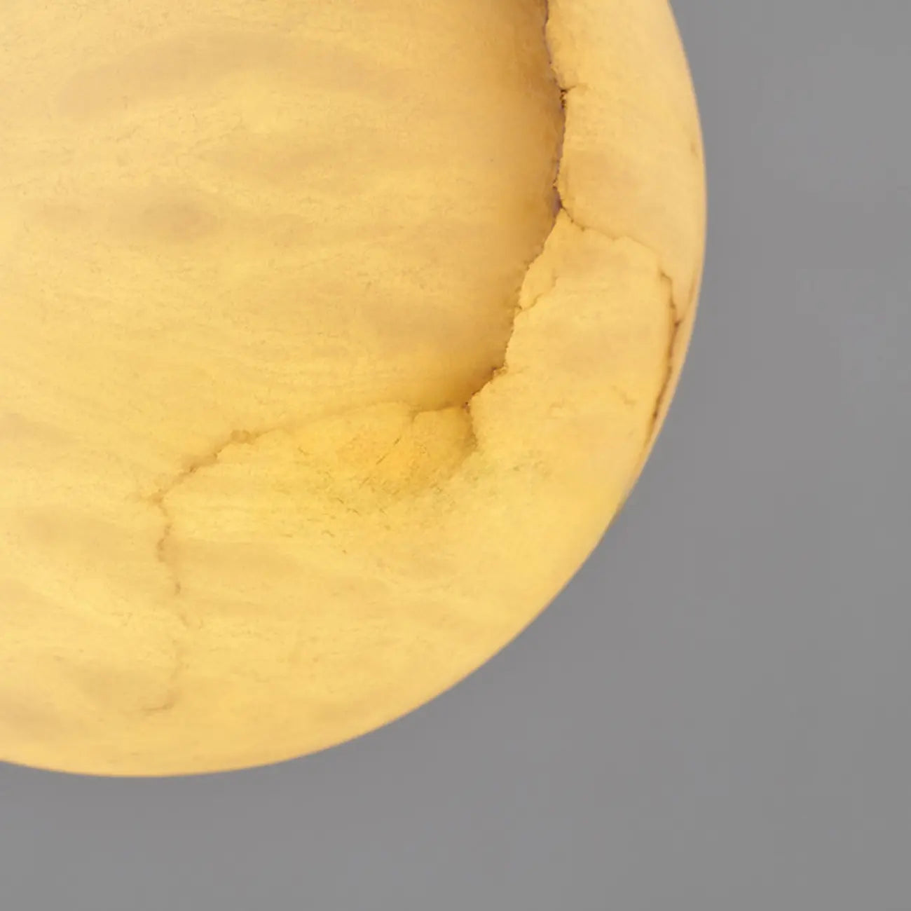 Simple Adjustable White Metal Stone Globe Pendant Light