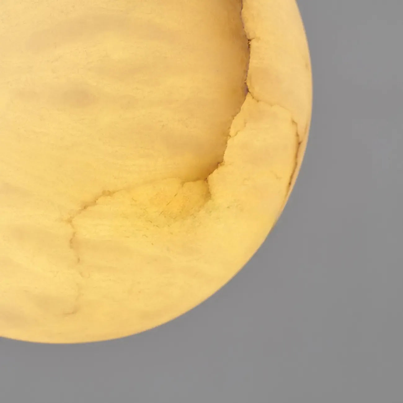 Simple Adjustable White Metal Stone Globe Pendant Light