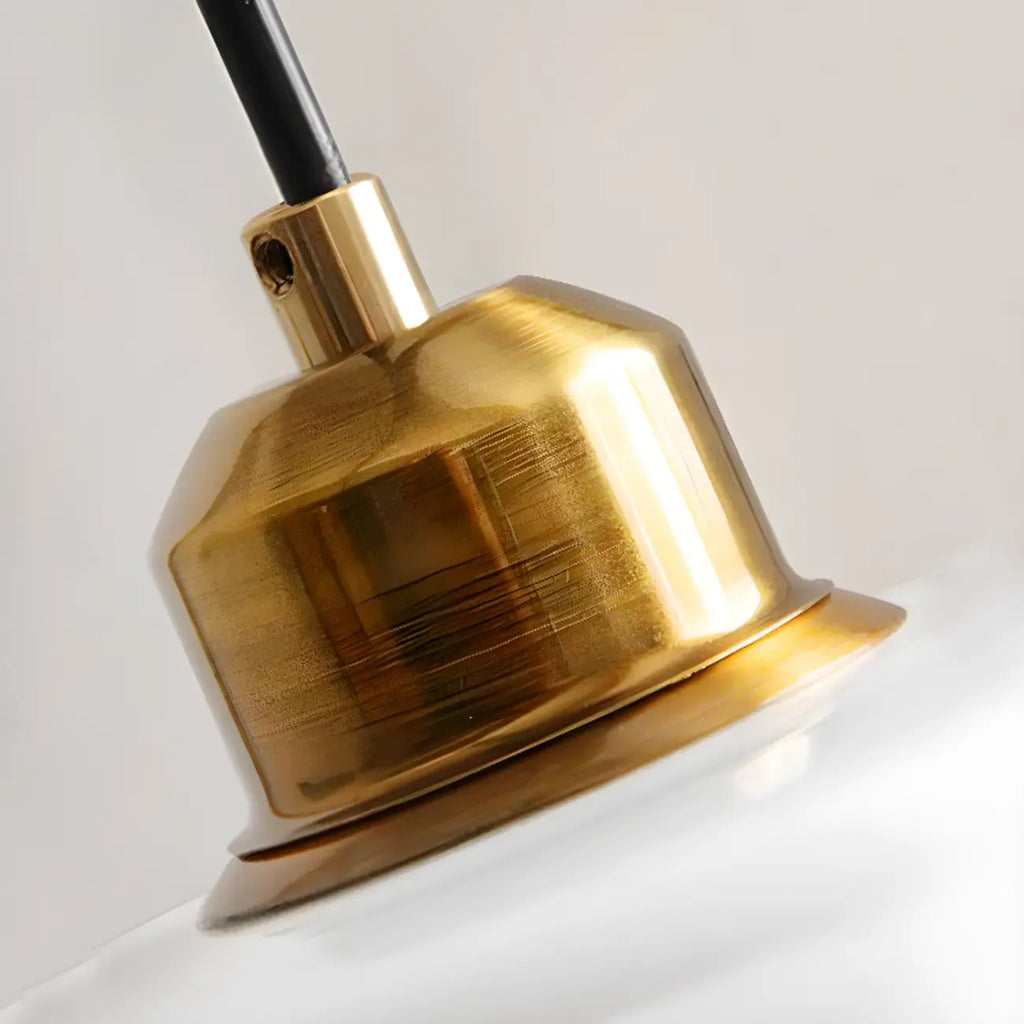 Modern White Glass Circline Pendant Light for Dining