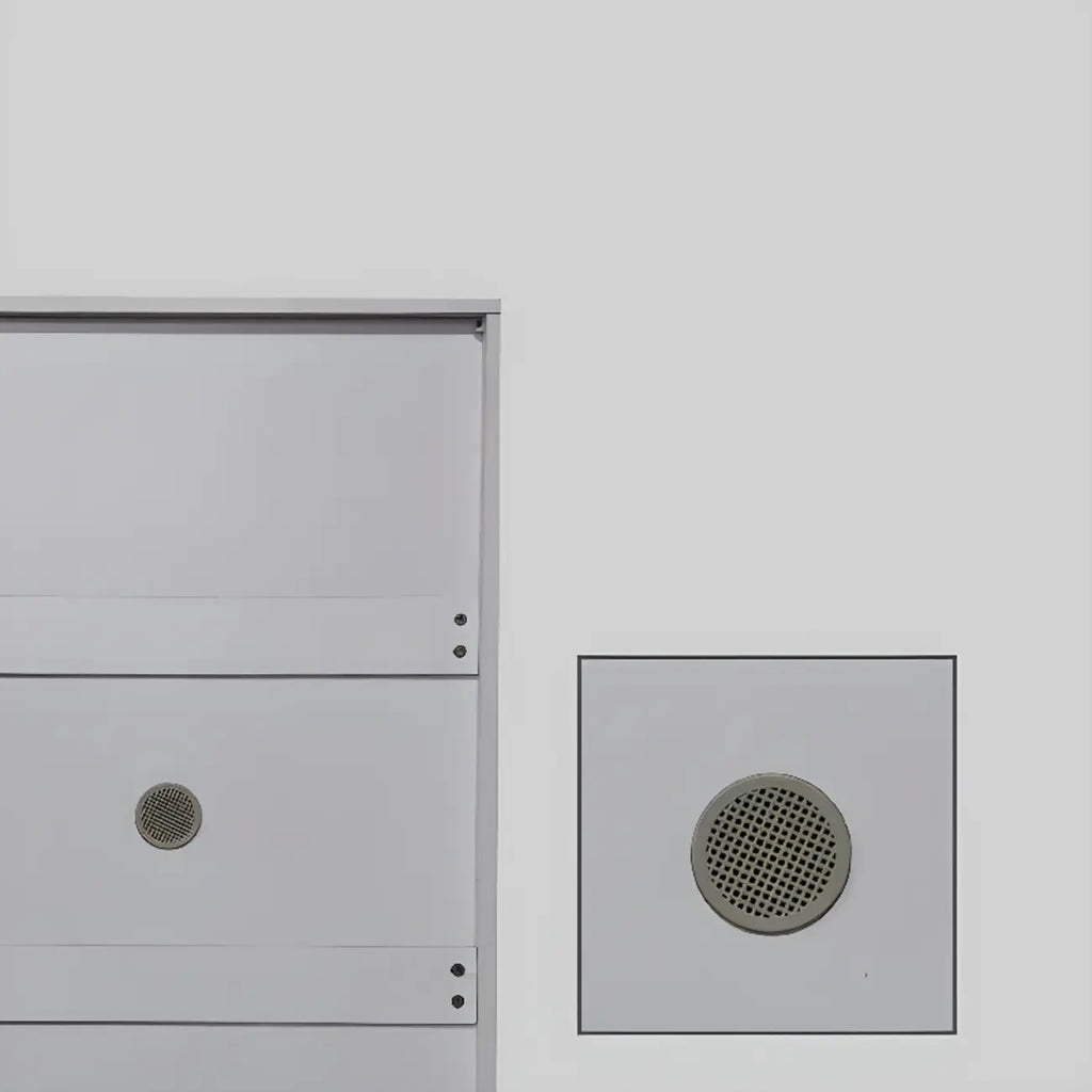 Hallway White Tall Wood Drop-Front Shoe Storage