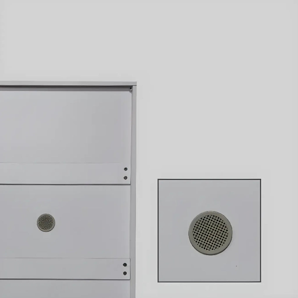 Hallway White Tall Wood Drop-Front Shoe Storage