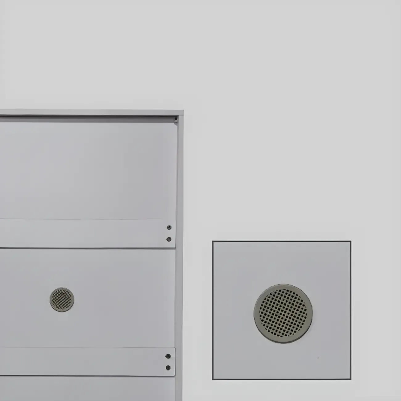 Hallway White Tall Wood Drop-Front Shoe Storage