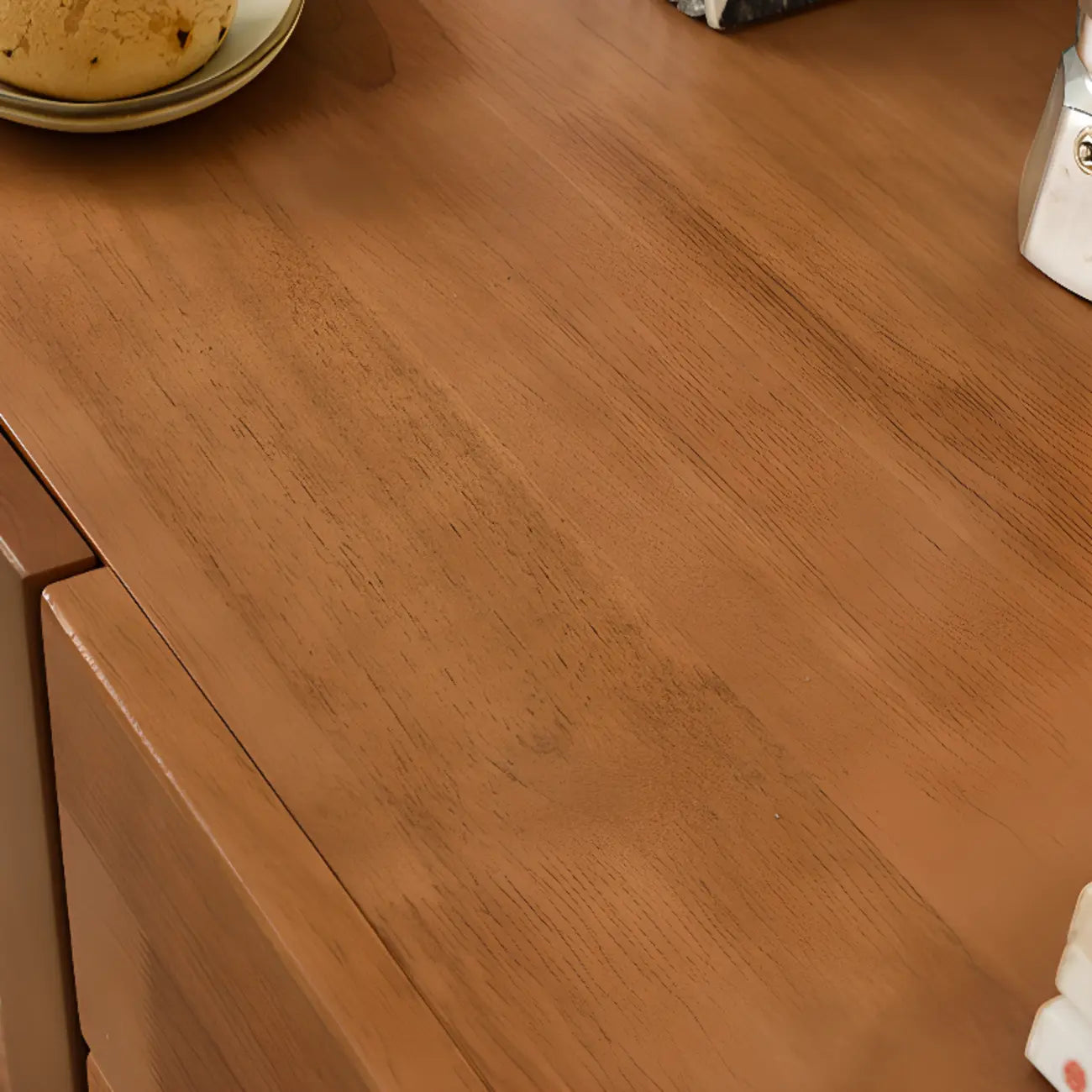 87 Living Room Walnut Wood TV Stand with Adjustable Shelves