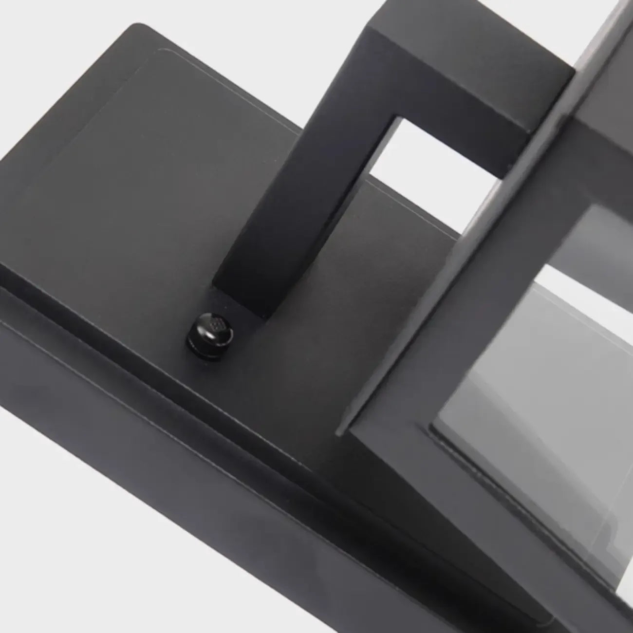 Modern Outdoor Wall Light Metal Black Geometric Glass Shade