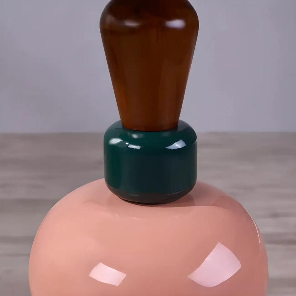 Round Wood Black Chairside Table with Pedestal Base