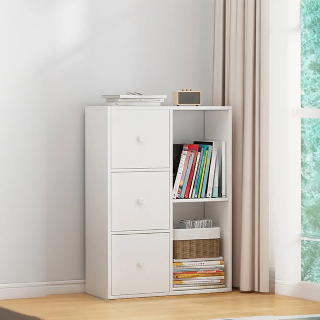 Minimalist Wooden Space-saving Storage Cabinet for Bedroom