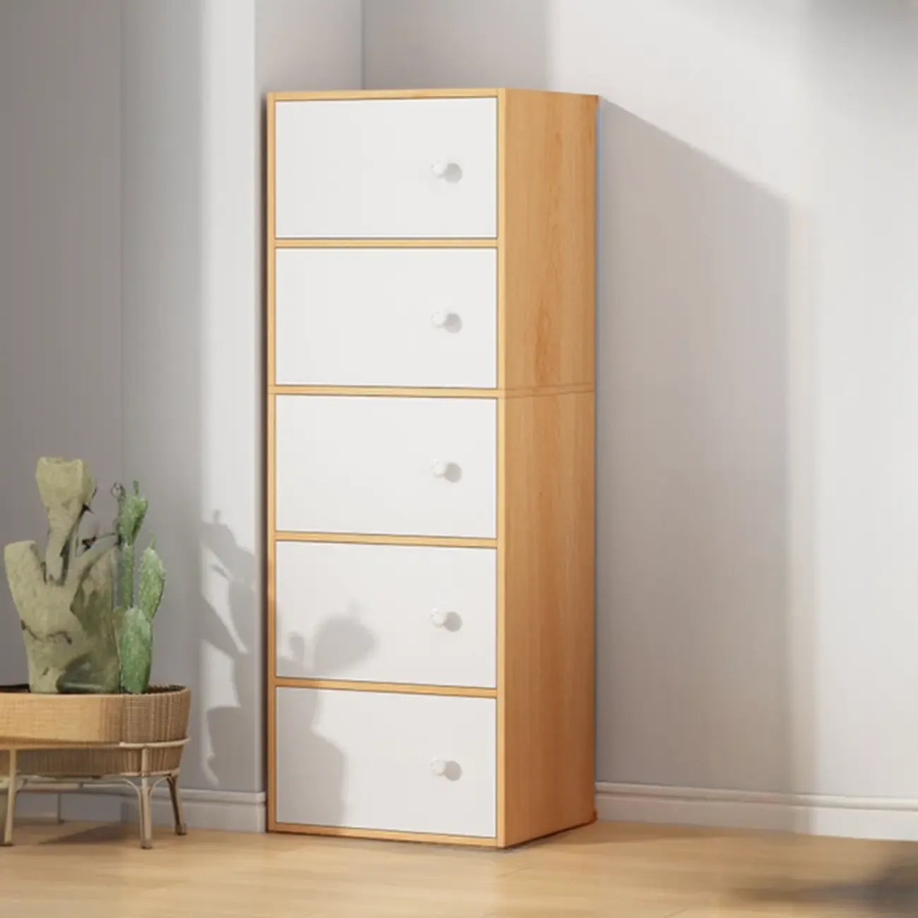 Minimalist Wooden Space-saving Storage Cabinet for Bedroom