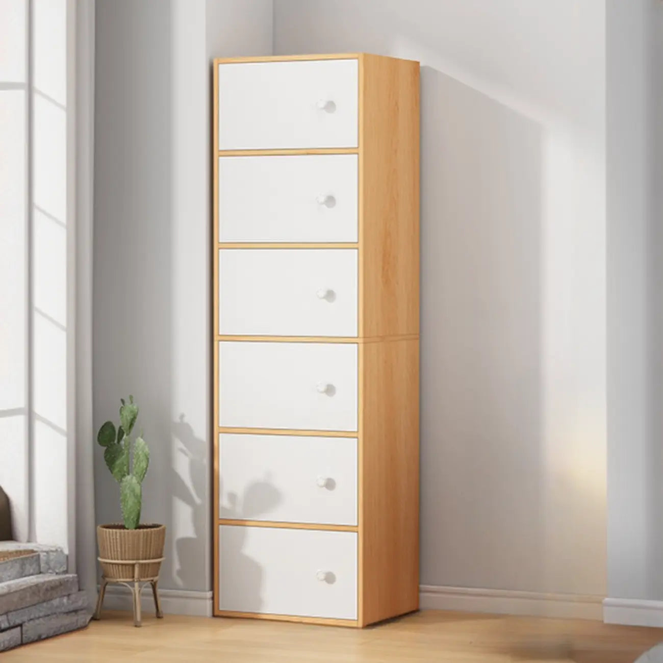 Minimalist Wooden Space-saving Storage Cabinet for Bedroom