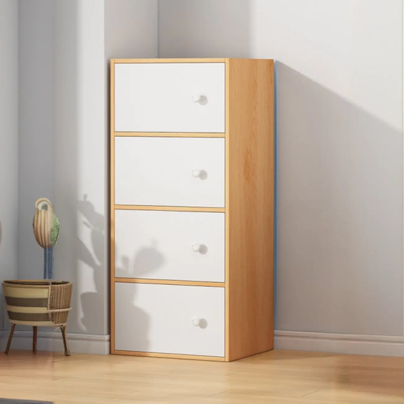 Minimalist Wooden Space-saving Storage Cabinet for Bedroom