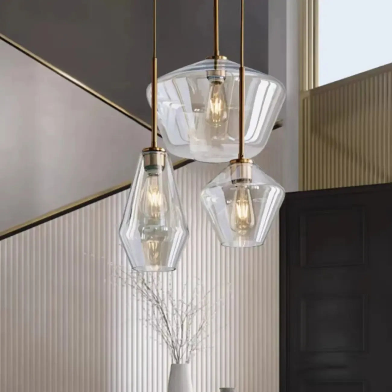 Modern Glass Pendant Lighting for Kitchen Island