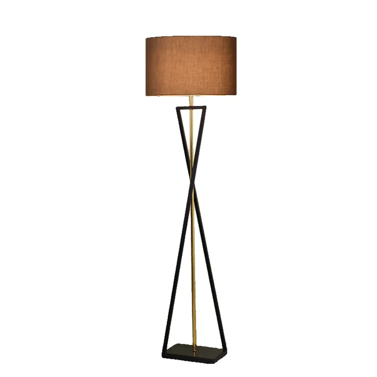 Traditional LED Floor Lamp with Fabric Shade for Living Room