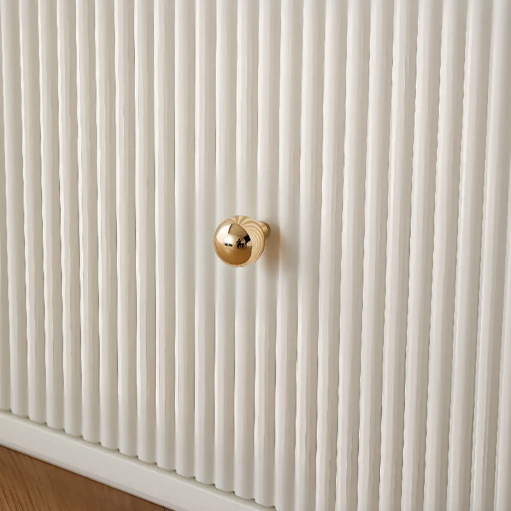 Modern Wooden Glass-panel White Utility Storage Cabinet