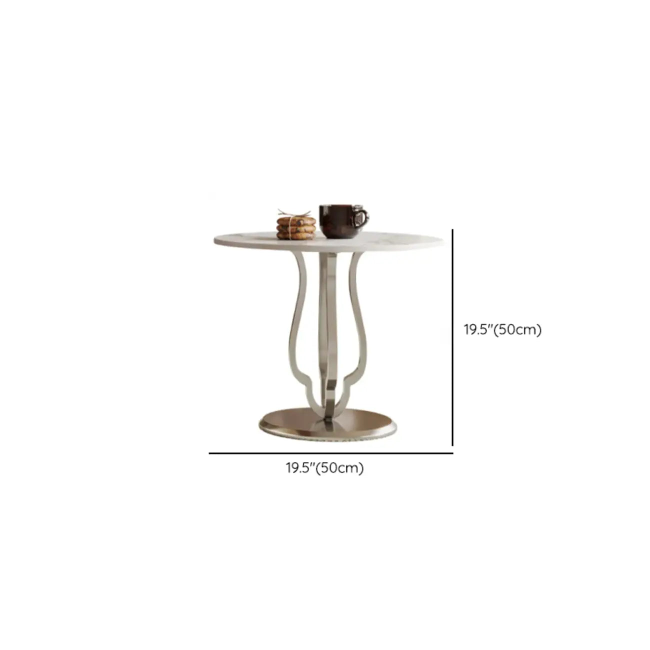 Metal Base Nesting Brown Wood Round Drawer Coffee Table