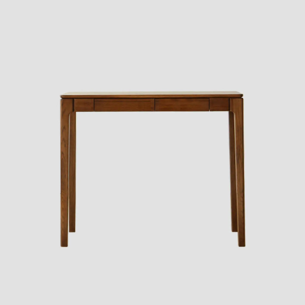 Rectangular Cherry Wood 2 Drawers Console Table