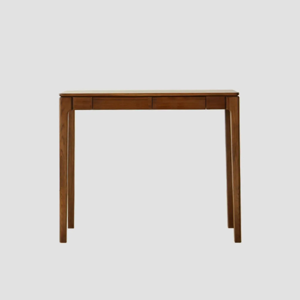 Rectangular Cherry Wood 2 Drawers Console Table