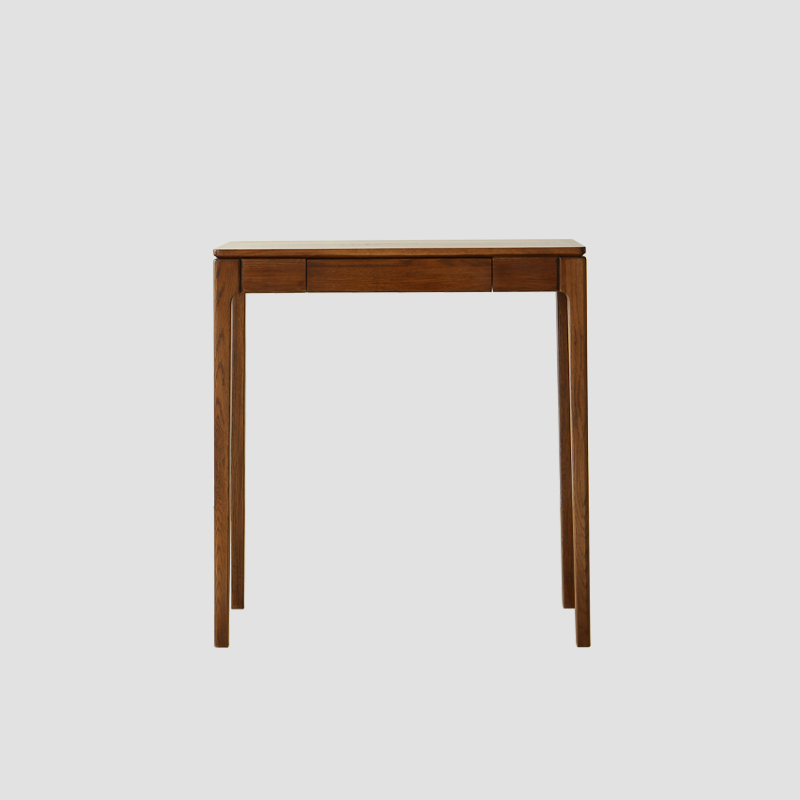 Rectangular Cherry Wood 2 Drawers Console Table