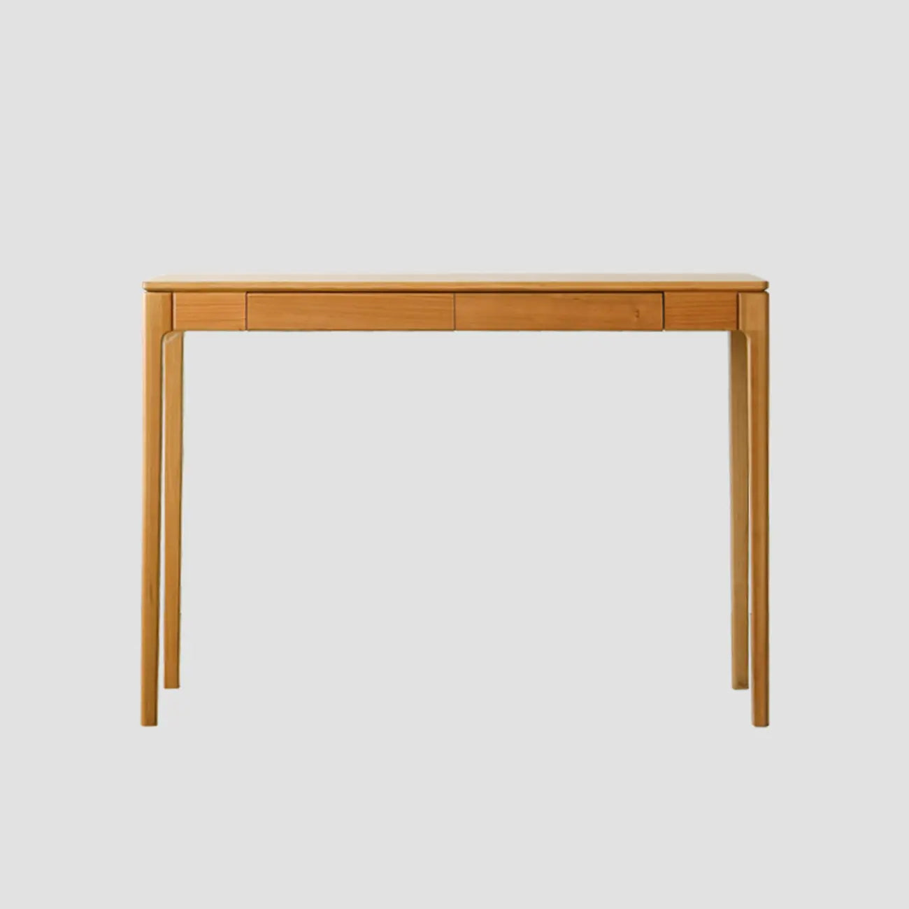 Rectangular Cherry Wood 2 Drawers Console Table