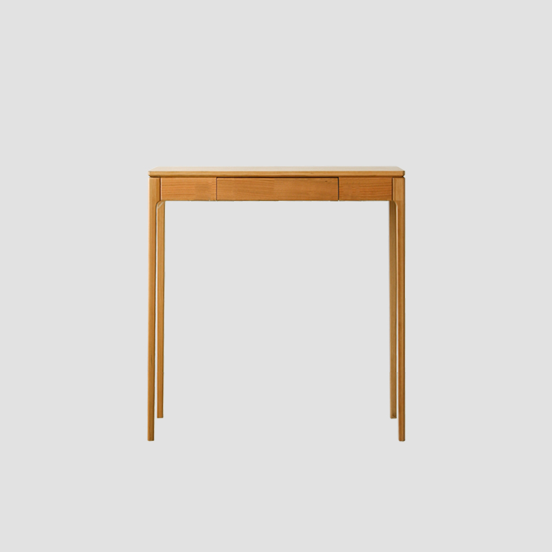 Rectangular Cherry Wood 2 Drawers Console Table