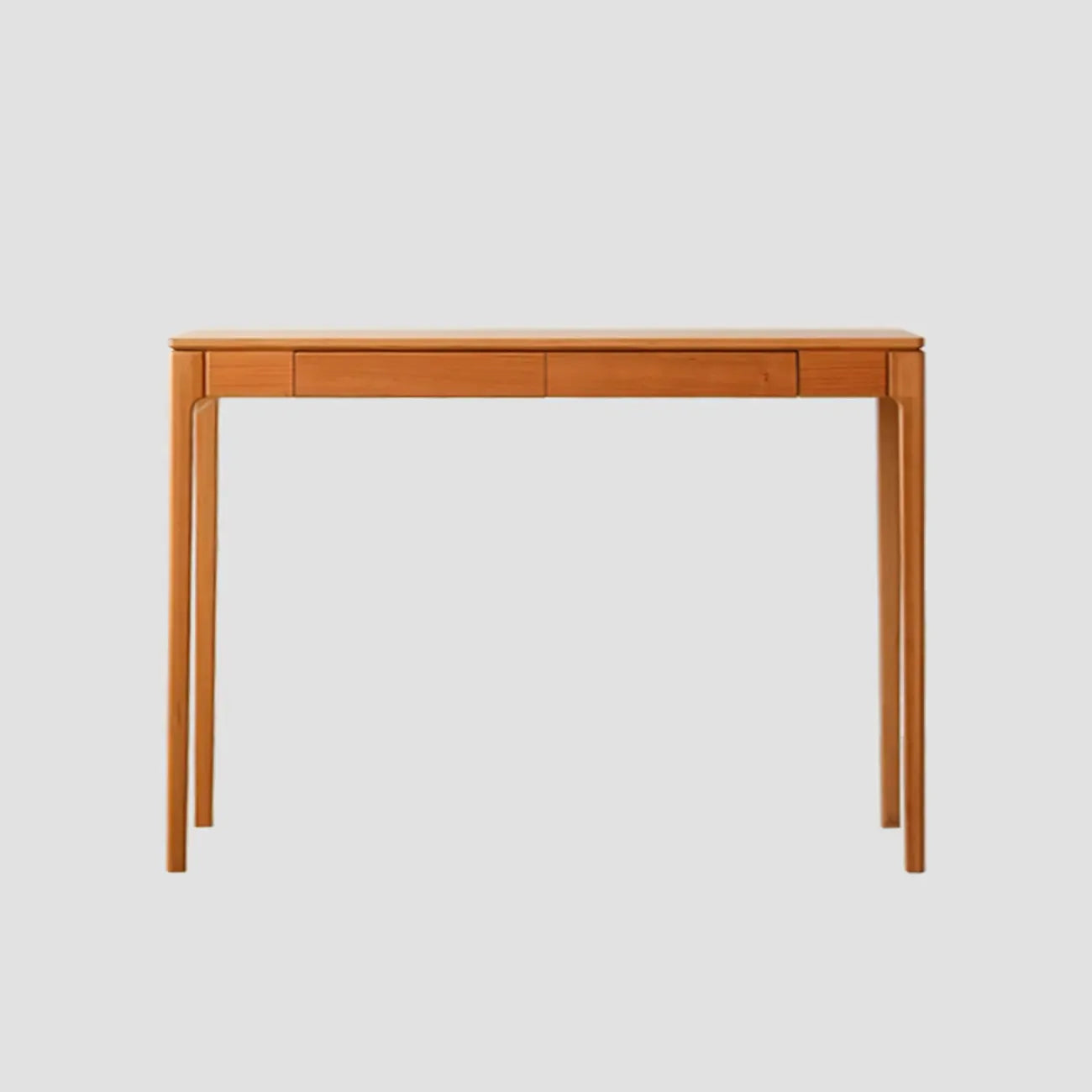 Rectangular Cherry Wood 2 Drawers Console Table