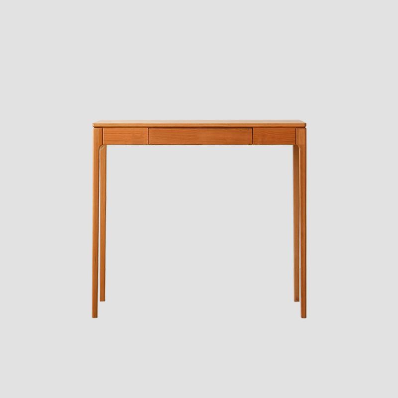 Rectangular Cherry Wood 2 Drawers Console Table