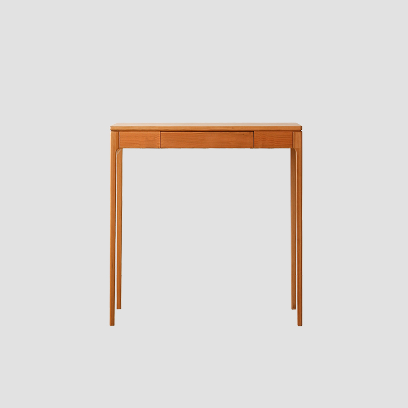Rectangular Cherry Wood 2 Drawers Console Table