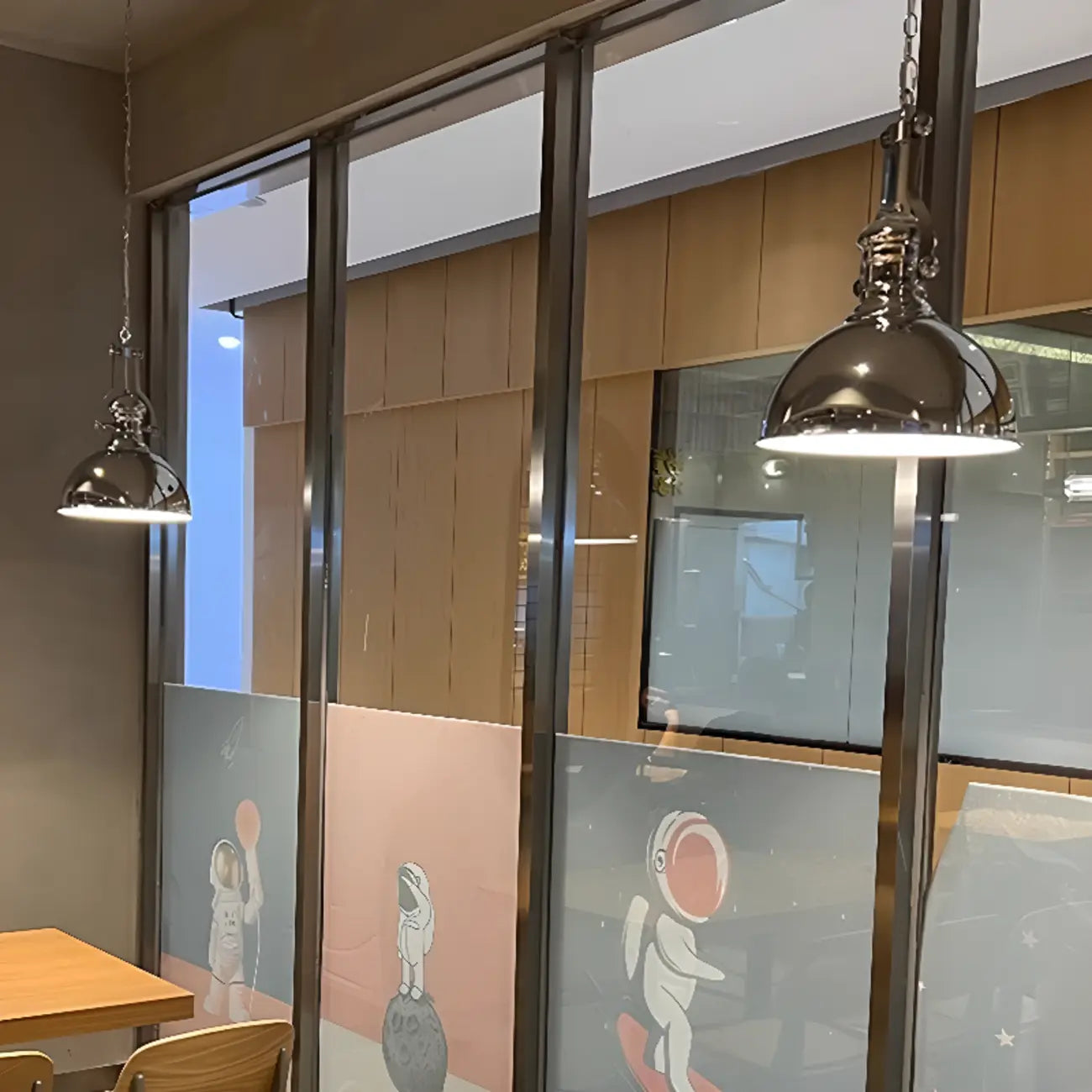 Industrial Silver Dome Pendant Light for Kitchen