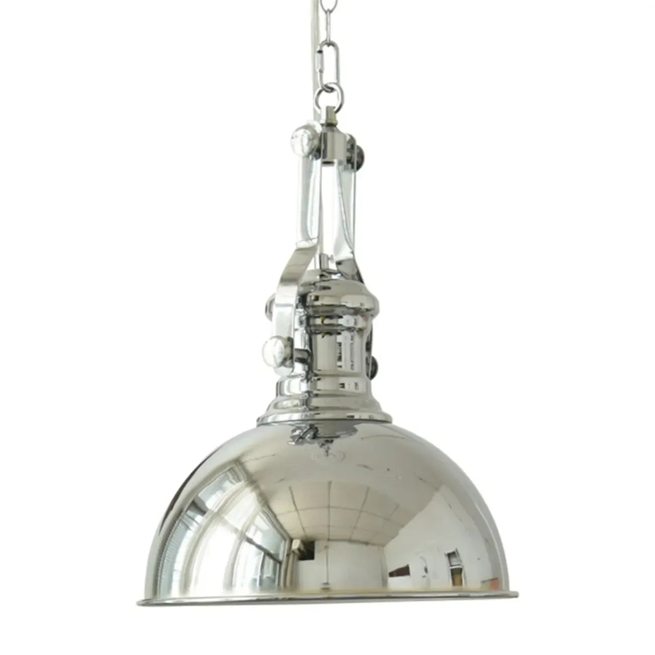 Industrial Silver Dome Pendant Light for Kitchen