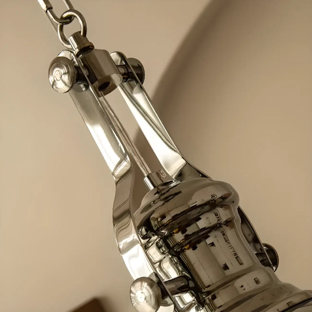 Industrial Silver Dome Pendant Light for Kitchen