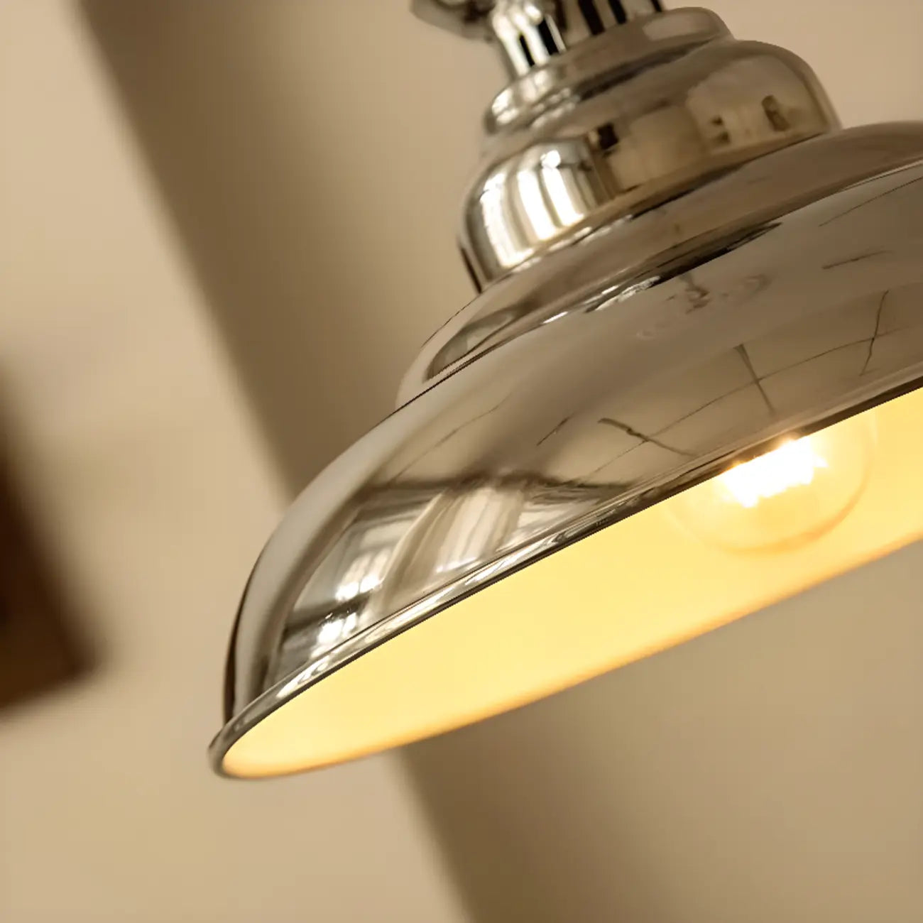 Industrial Silver Dome Pendant Light for Kitchen